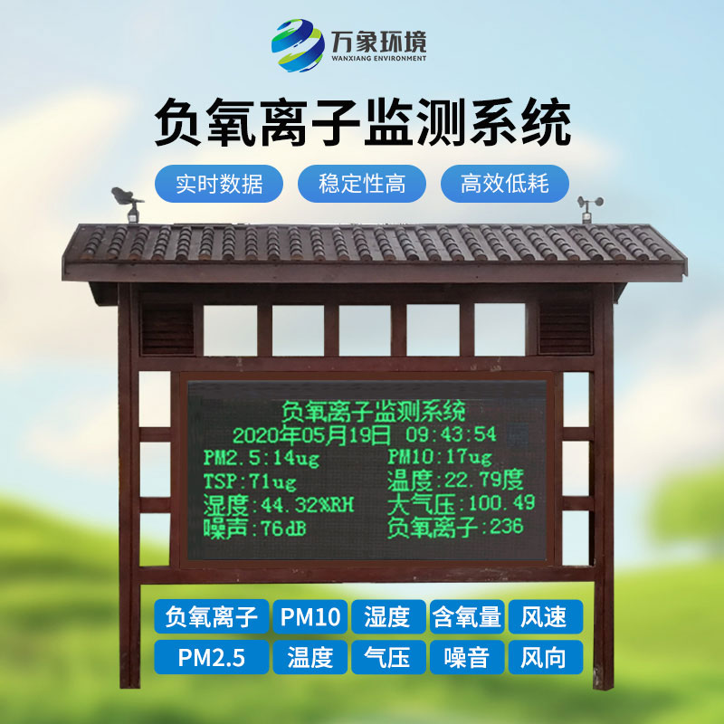 負(fù)氧離子在線監(jiān)測(cè)站：實(shí)時(shí)環(huán)境氣象監(jiān)測(cè)與發(fā)布的監(jiān)測(cè)系統(tǒng)